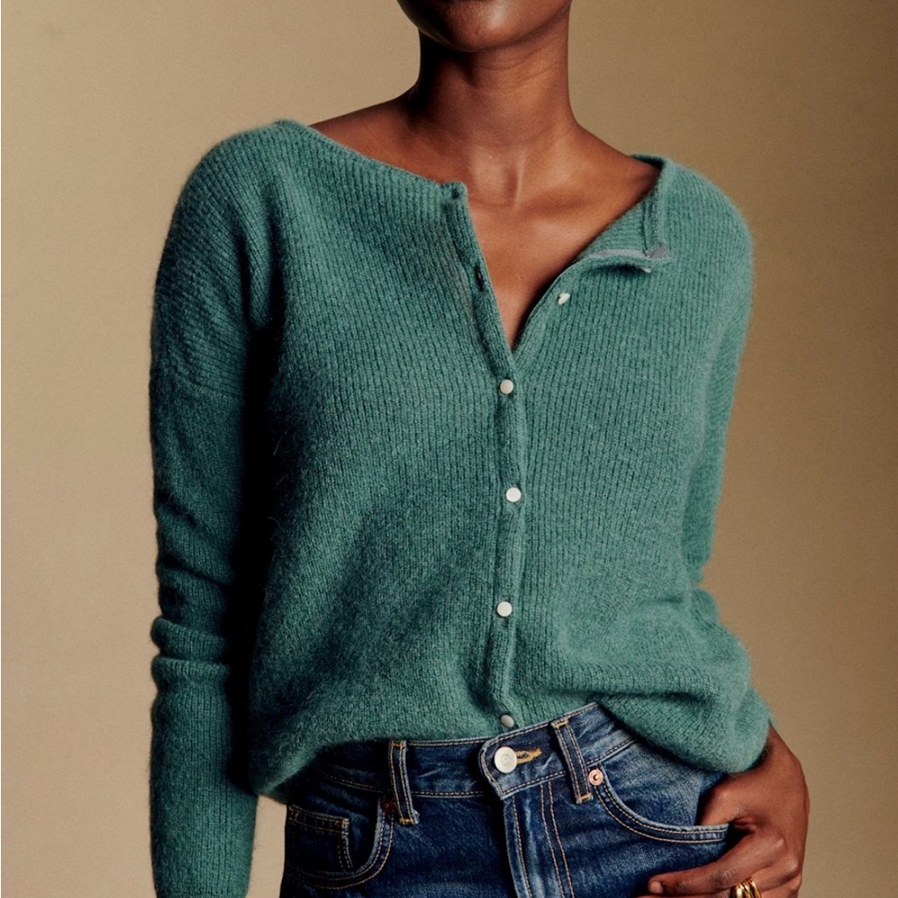 Sezane Gaspard Cardigan- XS- Sage